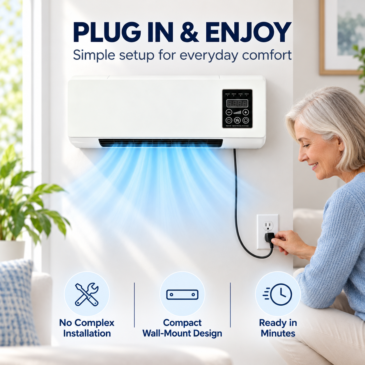 🔥 49% OFF 2-in-1 Wall-Mounted Heating & Cooling Unit – Comfort All Year