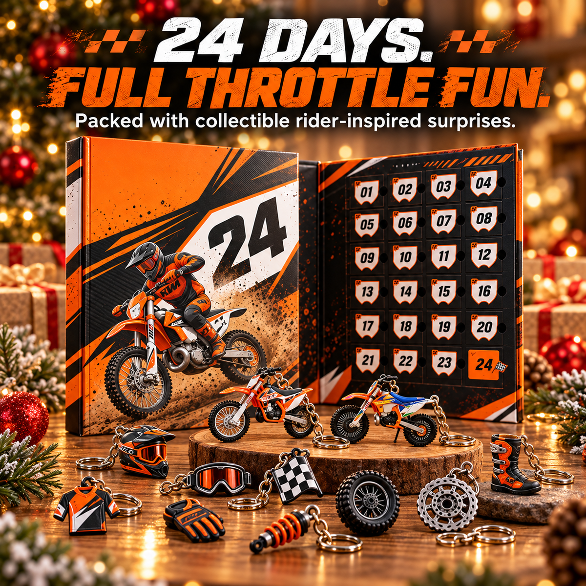 🏁 24-Day Motocross Advent Calendar – 🎄24 Days of Dirt Bike Surprises & Mini Collectibles