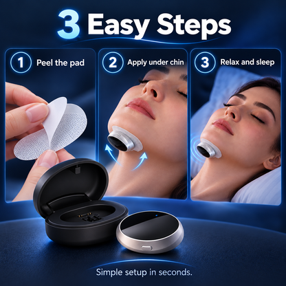 😴 Smart Under-Chin Snore Support Device – Ultra-Light Comfort for a Quieter Night