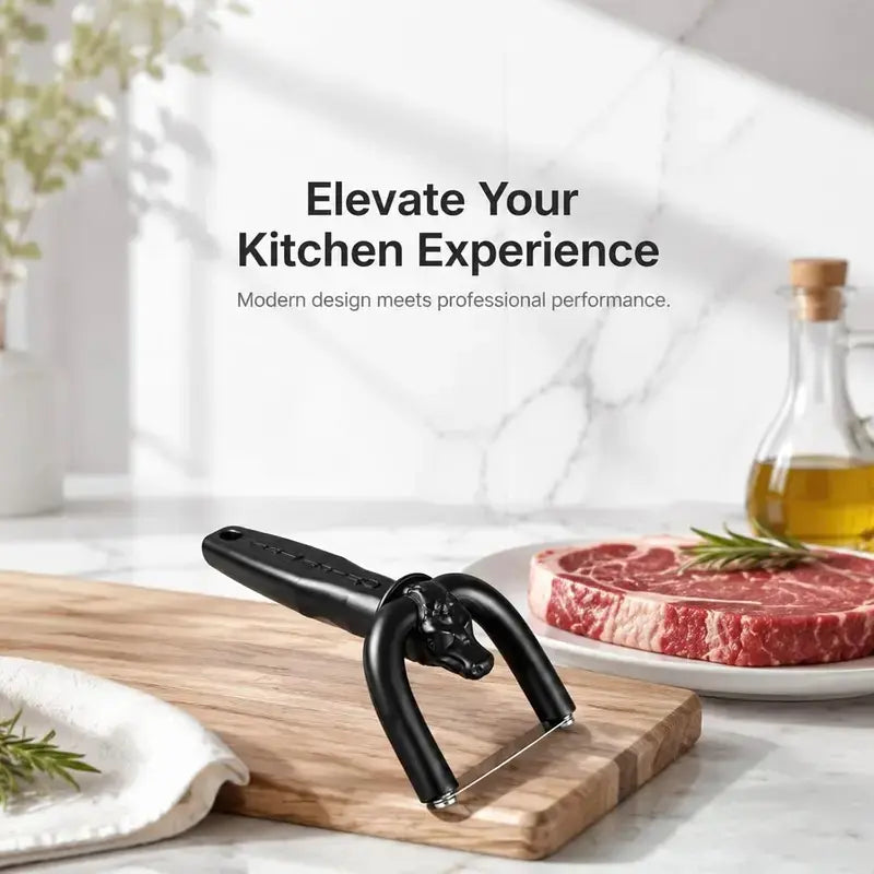 🔥 LAST CHANCE 🥩 Professional Meat Fat Trimmer & Handheld Slicer for Cleaner Steak & BBQ Prep