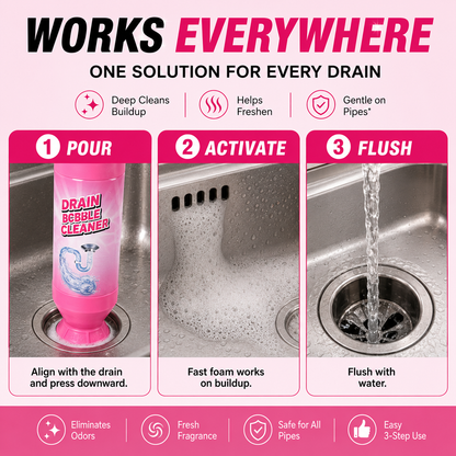 🫧 49% OFF Foaming Drain Bubble Cleaner ✨ Helps Clear Buildup & Freshen Smelly Drains