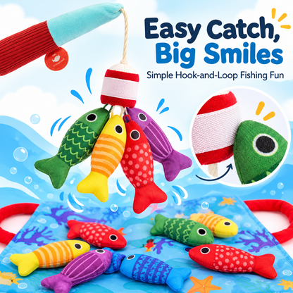 🐟 22-Piece Soft Fishing Toy Set – Color Matching & Early Learning Fun for Babies & Toddlers