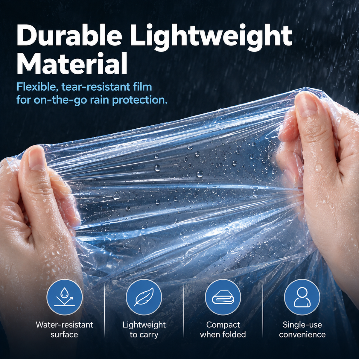 🌧️ 50% OFF Pocket-Sized Disposable Rain Poncho Capsule