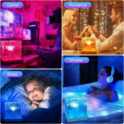 🌊 50% OFF Water Ripple Projector Lamp — 16 Colors, Remote Control & Dreamy Ocean Light Effects