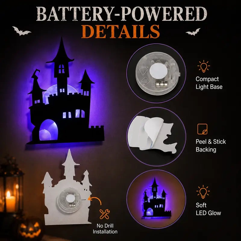 🎃 50% OFF Halloween LED Wall Light Stickers 👻 Peel & Stick Spooky Decor