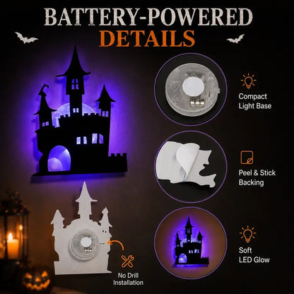 🎃 50% OFF Halloween LED Wall Light Stickers 👻 Peel & Stick Spooky Decor
