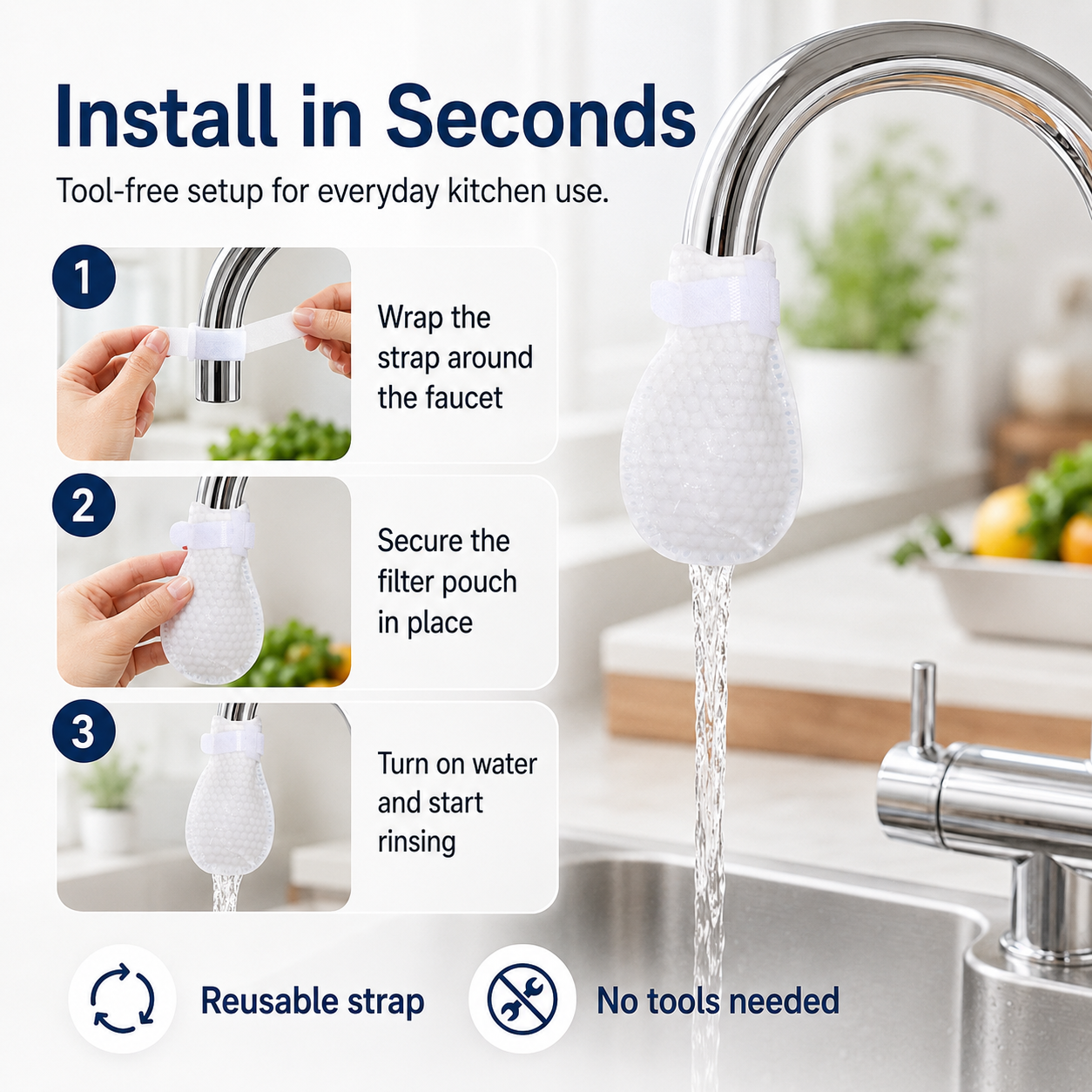 🚿 50% OFF 10-Pack Faucet Filter Pouches – Simple Everyday Water Pre-Filtering ✨