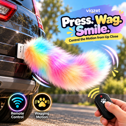 🐾 Remote-Controlled LED Wagging Tail Light-Up Vehicle Decoration 🚗