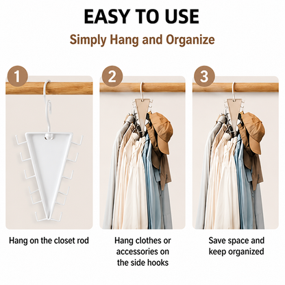 🔥 50% OFF 3 Pack-Smart Triangle Closet Organizer Hanger – Save Space & Hang More Clothes Easily
