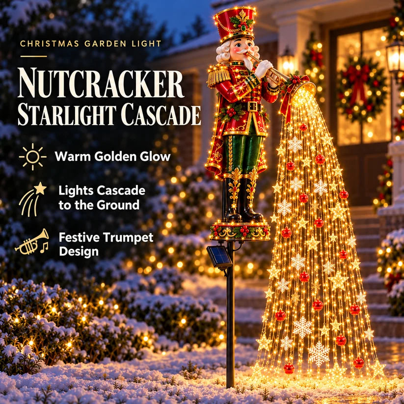 ⏰SAVE BIG 50% OFF ！⏰🎄Christmas Starlight Cascade – Solar LED Garden Stake Lights✨
