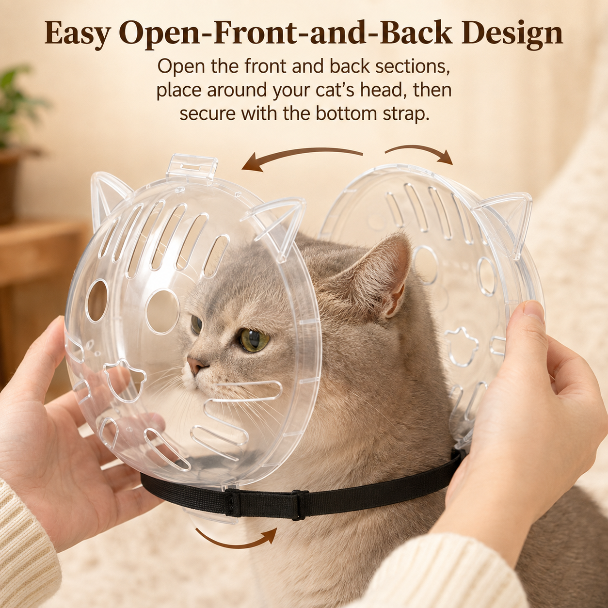 ✨ Save 50% Today 🐱 Cat Grooming Protective Hood for Nail Trimming & Bathing