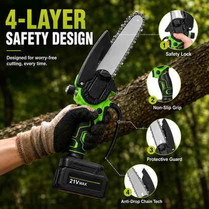 🔥 48% OFF 6-Inch Cordless Mini Chainsaw – Powerful & Easy Cutting 🌲