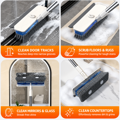 🔥 Long Handle Stiff Bristle Floor Scrub Brush – Deep Clean Bathroom Tiles & Floors
