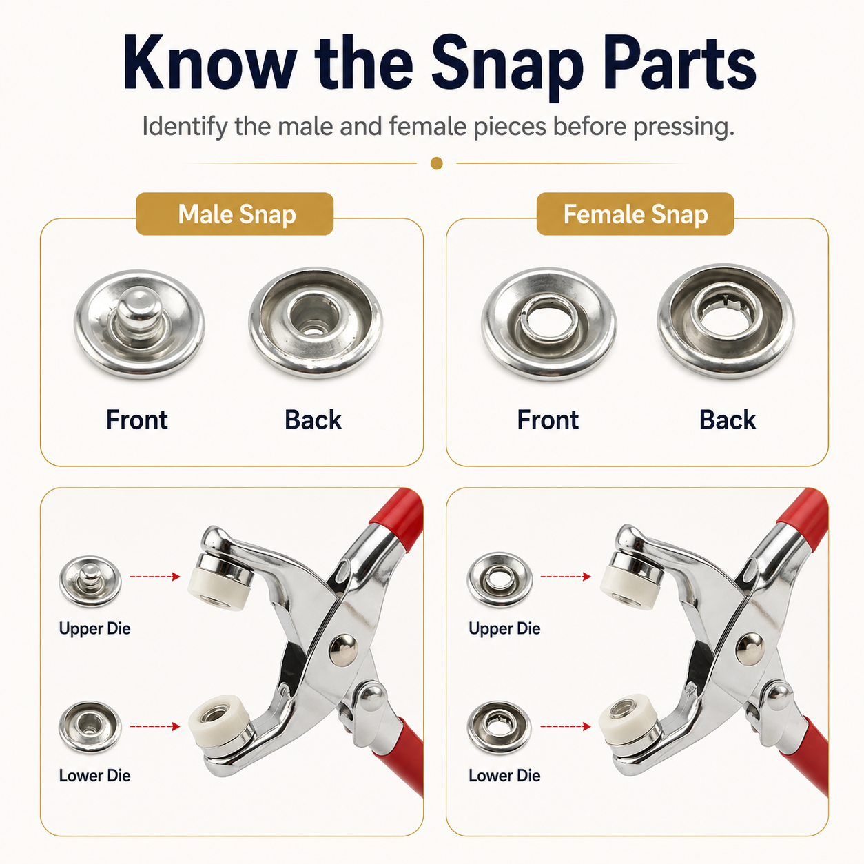 🔥49% OFF -🧵 No-Sew Snap Button Kit – Quick Clothing Repairs & DIY