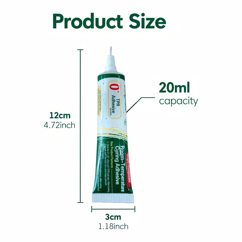 🧸2pcs  20ml 0° TPR Toy Repair Tool– Clear Flexible Glue for Squishy Balls & Soft Toys