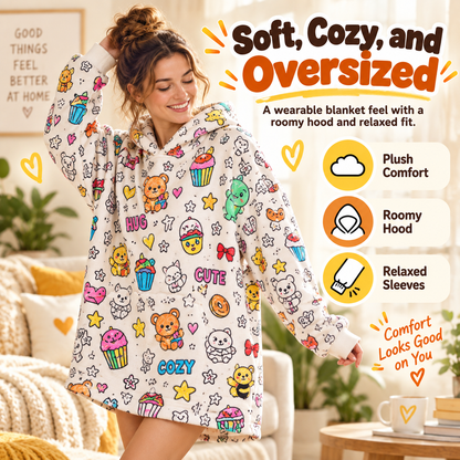 ✨ Wear Your Own Artwork – Cozy Coloring Hoodie for Kids & Adults