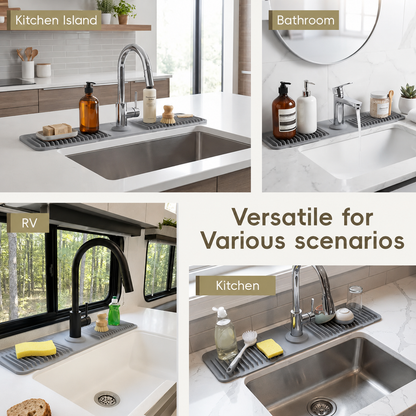 ✨ Self-Draining Faucet Mat – Keep Your Sink Counter Dry & Organized 48% OFF