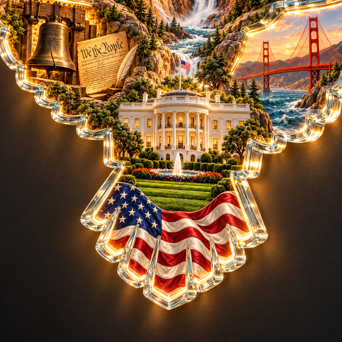 🦅🇺🇸 American Heritage™ Lighted Eagle Wall Art ✨