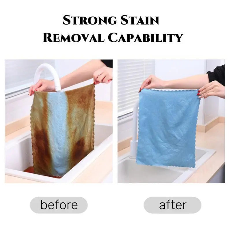 ✨ 50% OFF 10PCS Fish Scale Cleaning Cloth — No Streaks, Less Lint & Powerful Absorption