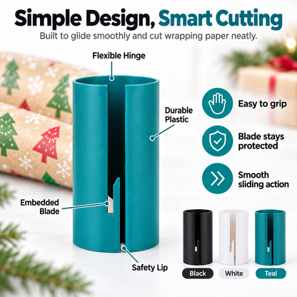 🎄 FINAL HOLIDAY SALE — 50% OFF 3PCS Smart Wrapping Paper Cutter for Faster, Straighter Gift Wrap 🎁