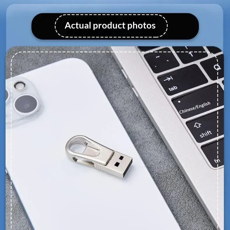 📱 3-in-1 Mobile USB 3.0 Flash Drive – USB-C, USB-A & Lightning File Transfer