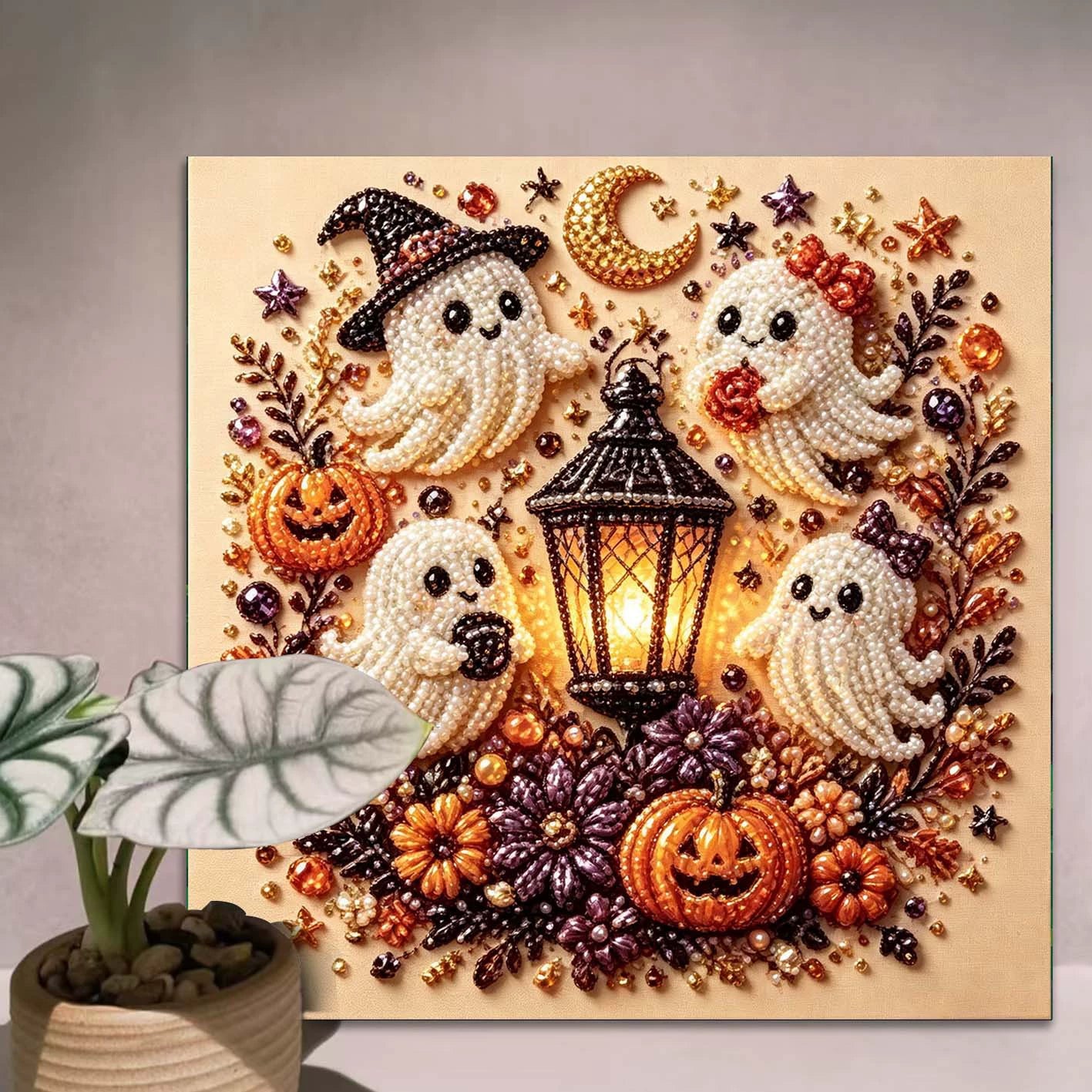 🎃 50% OFF Halloween DIY Pearl Art Kit ✨ Create, Sparkle & Decorate 🎁 Perfect Halloween Gift