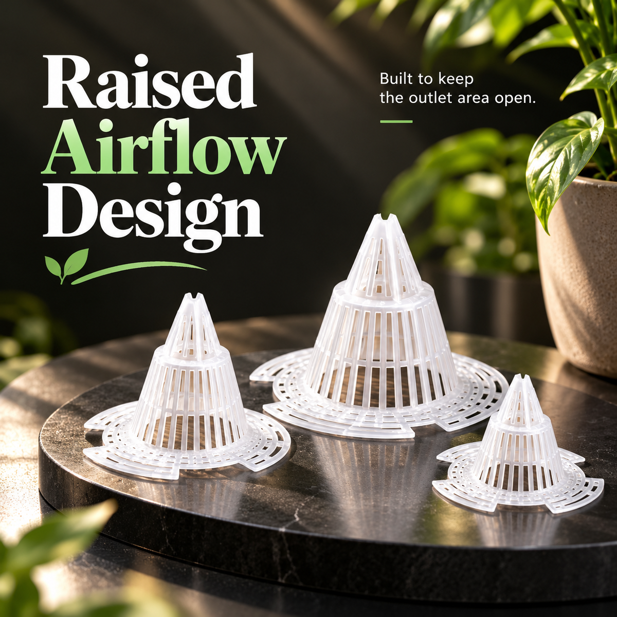 🌱 Raised 3D Plant Pot Drainage Mesh Pads – Non-Clogging Soil Retention Liners 🌿