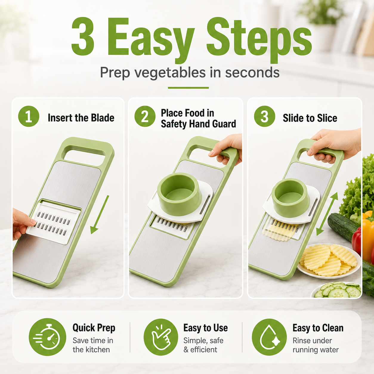 🔥 50% OFF 6-in-1 Vegetable Slicer 🥕 Slice, Shred & Prep Faster
