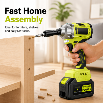⚡ 50% OFF Brushless Cordless Impact Wrench Kit – Power Through Tough Jobs 🔧