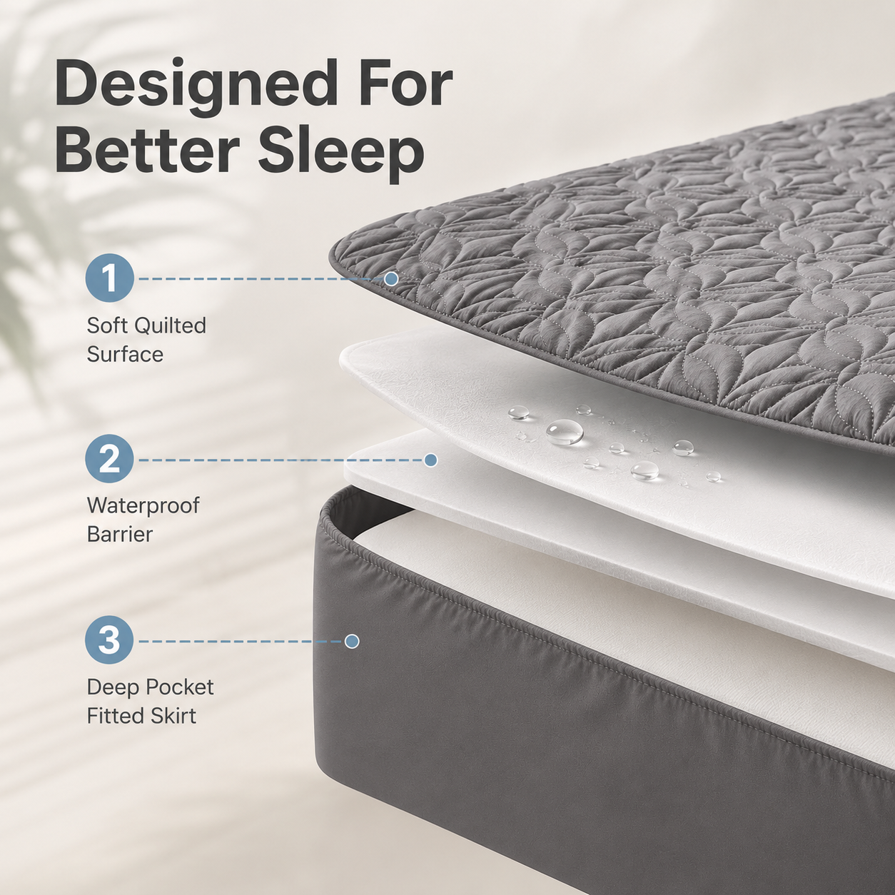 🔥 50% OFF Waterproof Mattress Protector – Soft, Quiet & Spill-Proof Protection