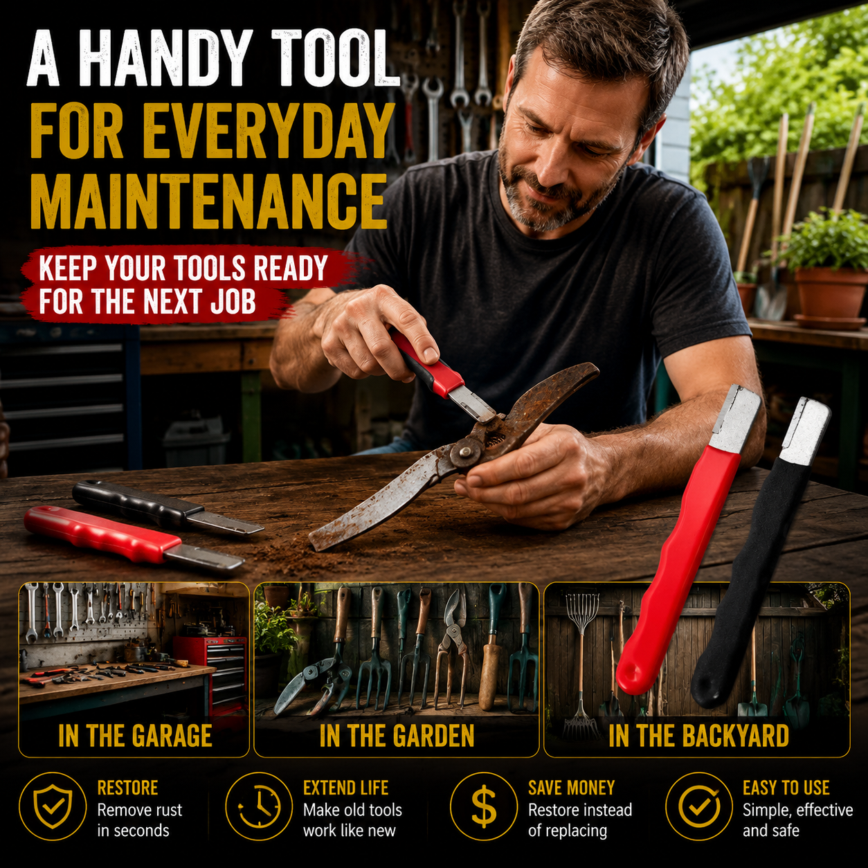 Rust Restoration Kit – Heavy Duty Rust Remover Tool