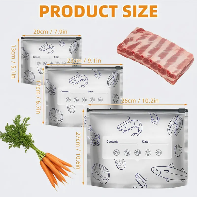 🔥49% OFF Reusable Food Storage Bags – A Cleaner, Smarter Freezer