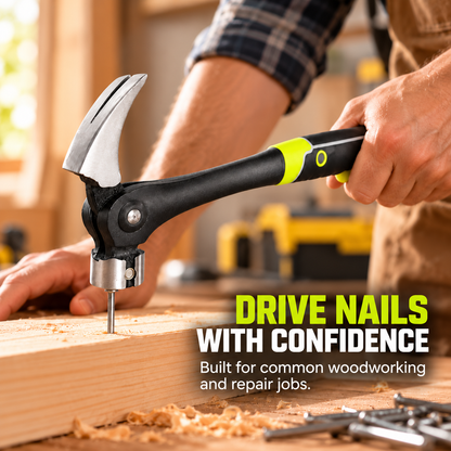 🔥 50% OFF – Multi-Function Hammer with Magnetic Nail Assist & Adjustable Claw 🔨