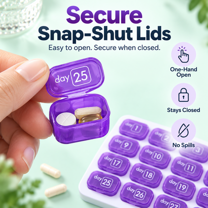 🔥 49% OFF 31-Day Monthly Pill Organizer – Stay Organized All Month