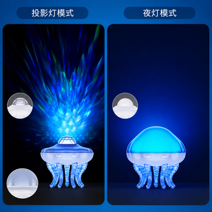 Jellyfish Ocean Wave Projector Lamp – Water Ripple Night Light for Bedroom & Kids