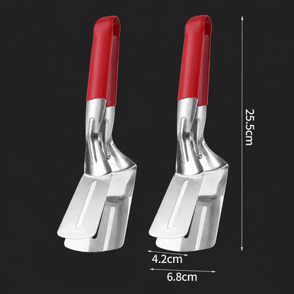 🔥 Limited-Time 50% OFF 🍳 2-in-1 Spatula Tongs — Grip, Flip, Drain & Serve with Ease