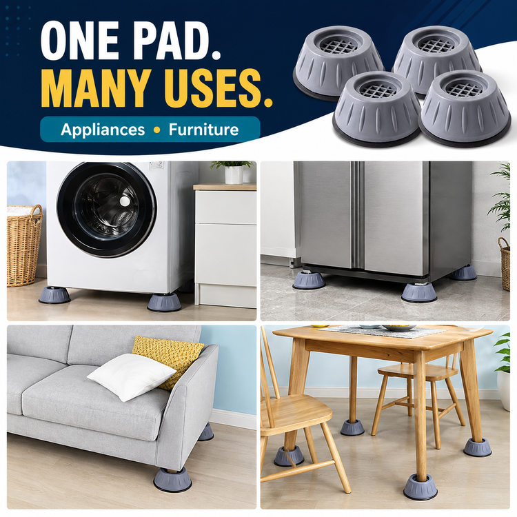 🧺 50% OFF Washer Anti-Vibration Pads ⚡ Reduce Shake & Improve Stability