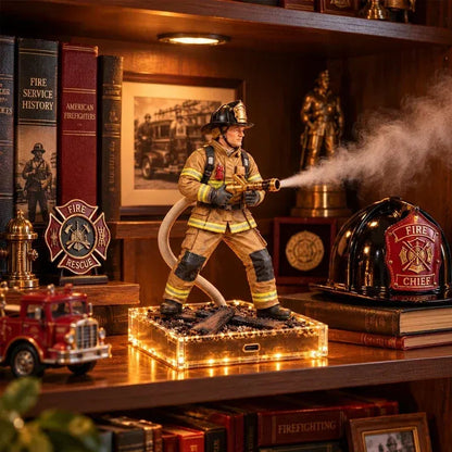 🚒 Firefighter Humidifier – Realistic Fire Hose Mist & Warm LED Light 💨✨