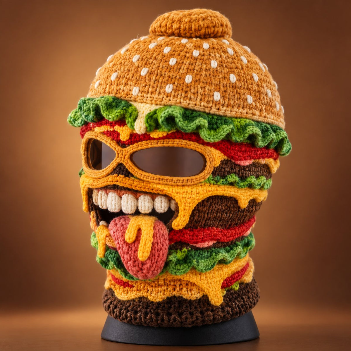 3D Fast Food Knit Balaclava - Thermal Ski & Snowboard Mask