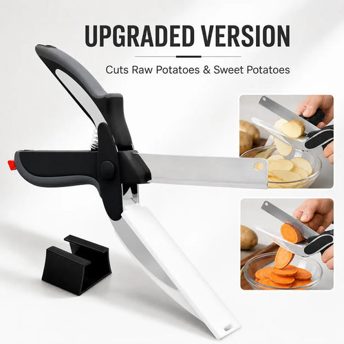 🔥 50% OFF Upgraded 2-in-1 Kitchen Cutter 🥔 Wider Blade for Potatoes, Veggies & More