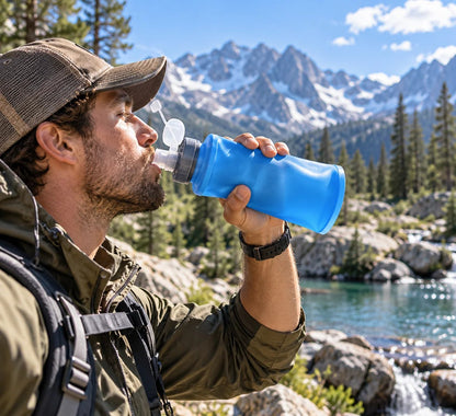 Silent Collapsible Hunting Water Bottle – 500ML Soft Flask for Outdoor Adventure