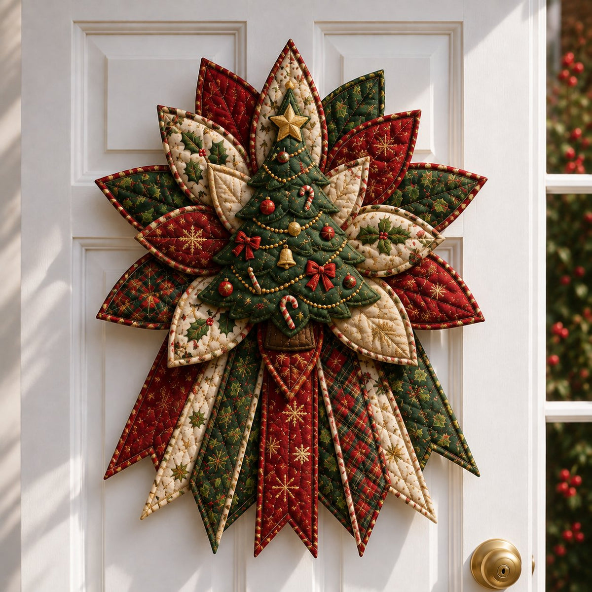 🎄 Oversized Christmas Quilted Door Hanger - DIY Sewing Kit
