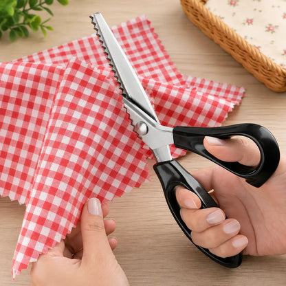 🔥 50% OFF Stainless Steel Pinking Shears – Sharp Zig Zag Fabric Scissors