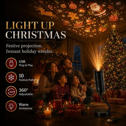 🎄👻 ✨Plug & Play HD Holiday Projector for Christmas & Halloween Decor