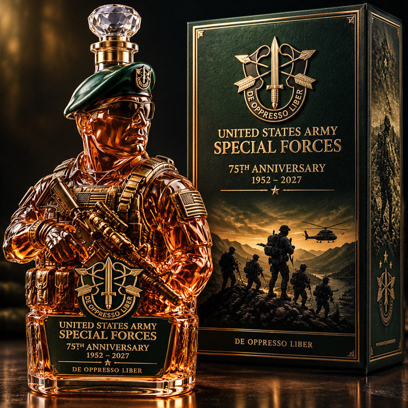 🥃🪖 Military-Inspired Whiskey Bottle – Tactical Collector-Style Bar Décor