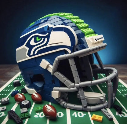 Building Block Football Helmet 🏈– 300+ Piece Collectible Construction Set