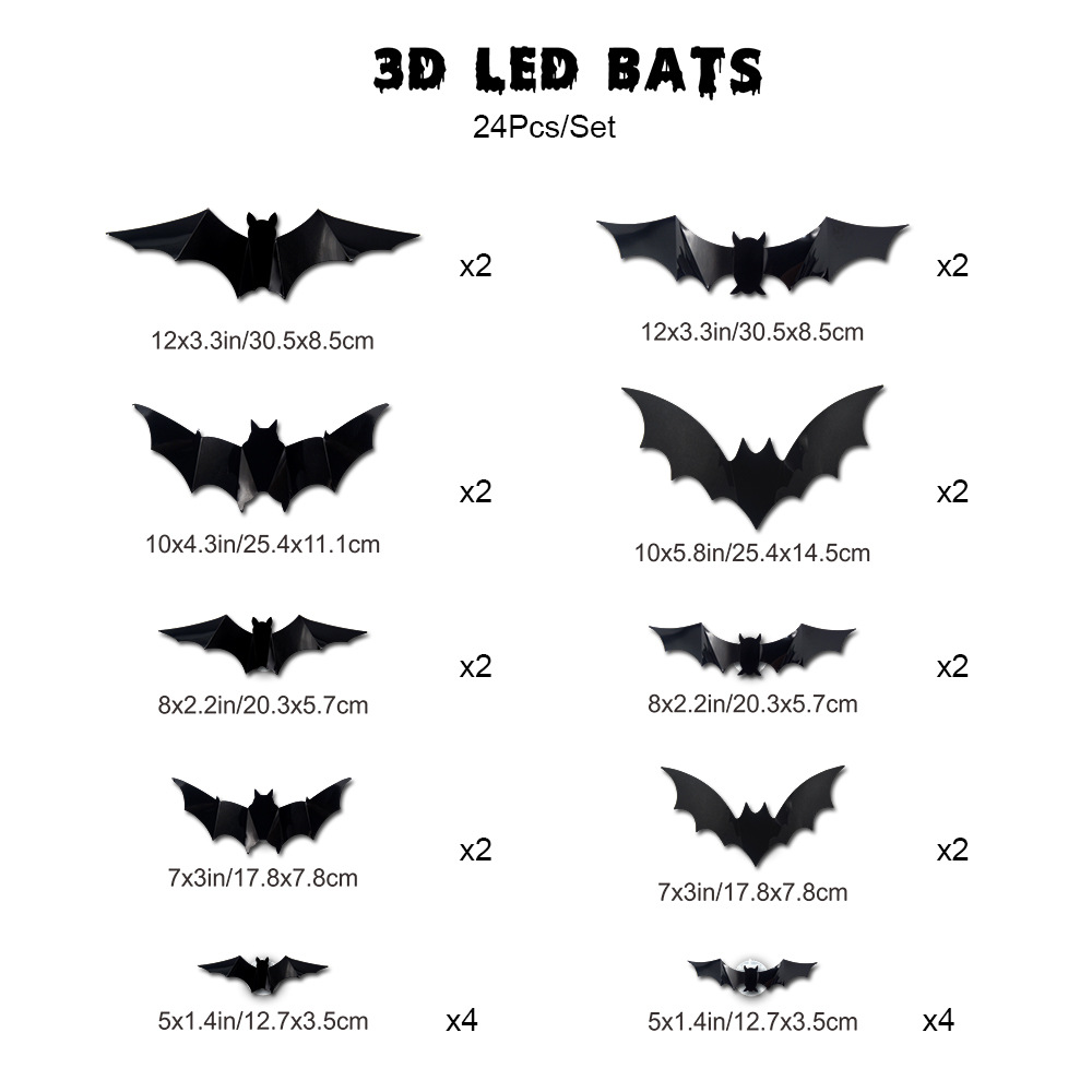 🦇 BatGlow™ 3D LED Bat Wall Decor