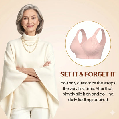 Front-Closure Wireless Comfort Bra – Adjustable Straps & Gentle Support