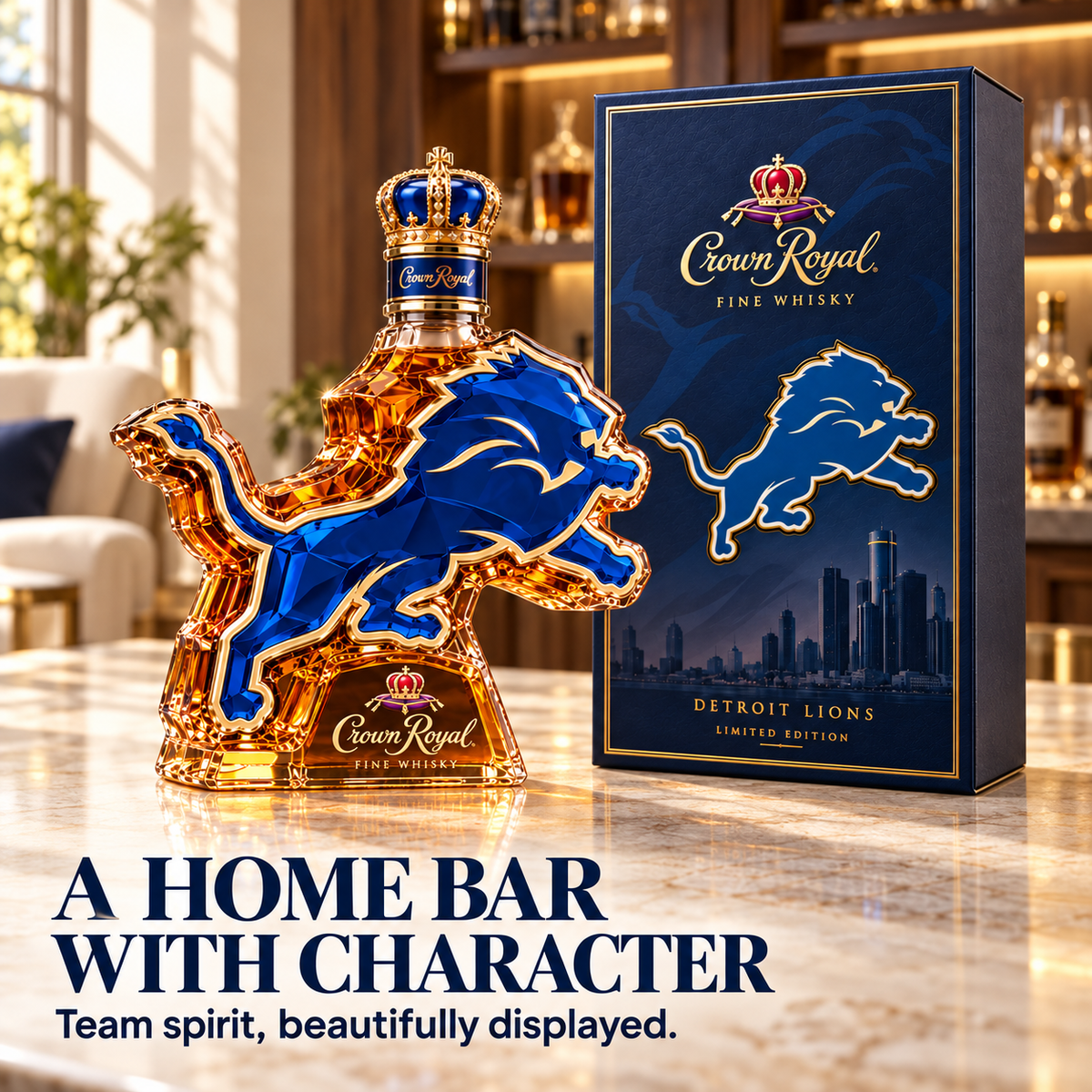 🦁 Lions Pride Collector’s Bottle 👑 Sculpted Lion Design & Gift Box