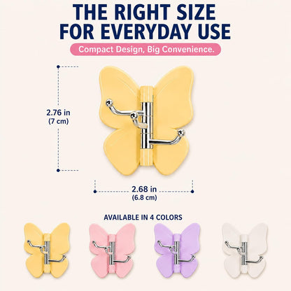 🦋 Buy 1 Get 1 Free 🎁 4-Piece Set of Rotating Butterfly-Shaped Hooks